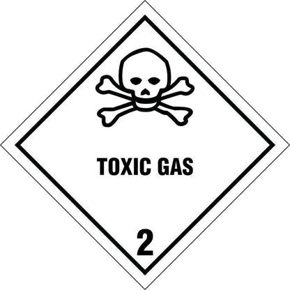 Skilt Toxic gas kl. 2 fareseddel - Sikkerhedsgiganten