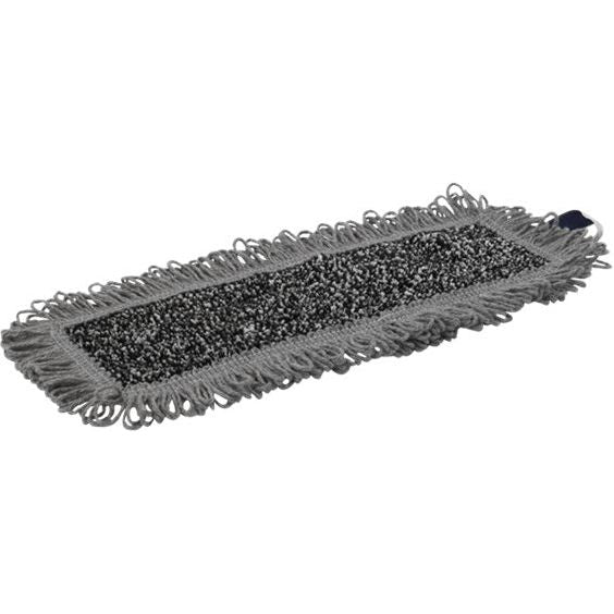 Skrubbemoppe, Vikan Wet Scrub, 33x12x1cm, grå, 25 cm, med velcro - Sikkerhedsgiganten