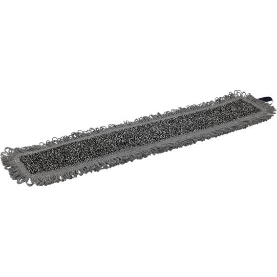 Skrubbemoppe, Vikan Wet Scrub, grå, 60 cm, med velcro - Sikkerhedsgiganten