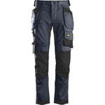 Snickers AW Bukser stretch med hylsterlommer navy/sort 6241 - Sikkerhedsgiganten