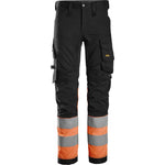 Snickers Bukser stretch Hi - Vis klasse 1 6334 - Sikkerhedsgiganten