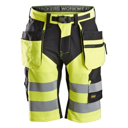 Snickers FW shorts+ med hylsterlommer Hi - Vis klasse 1 6933 - Sikkerhedsgiganten