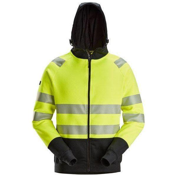 Snickers Hættetrøje med lynlås Hi - Vis klasse 2 2839 - Sikkerhedsgiganten