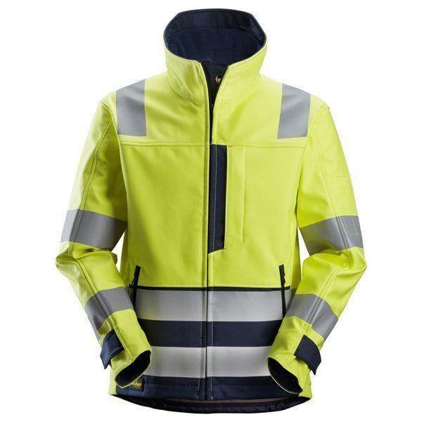 Snickers ProtecWork Softshell jakke Hi - Vis klasse 3 1260 - Sikkerhedsgiganten
