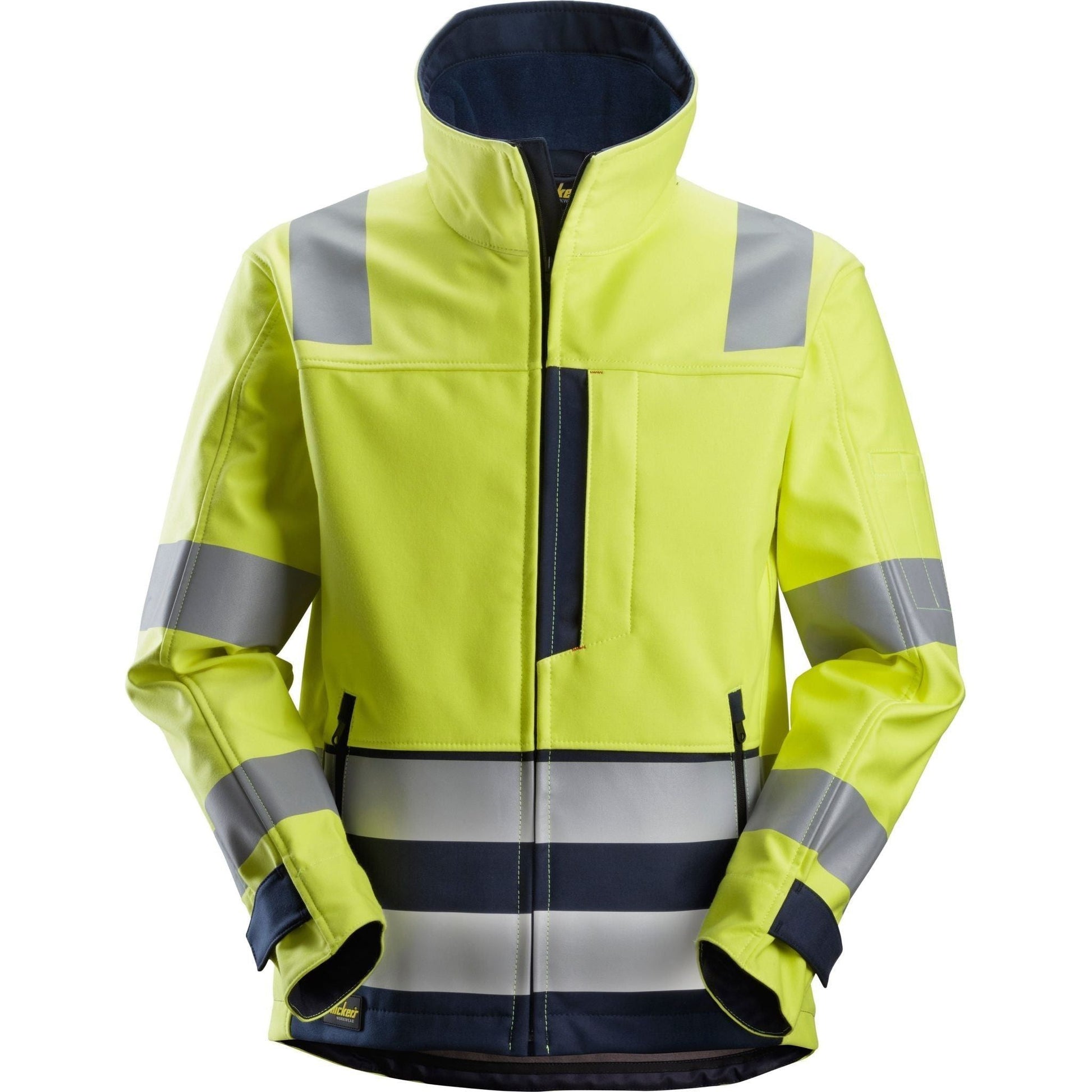 Snickers ProtecWork Softshell jakke Hi - Vis klasse 3 1260 - Sikkerhedsgiganten