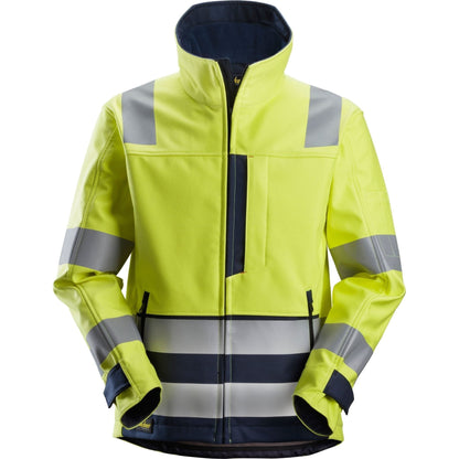 Snickers ProtecWork Softshell jakke Hi - Vis klasse 3 1260 - Sikkerhedsgiganten
