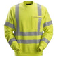 Snickers ProtecWork Sweatshirt Hi - Vis klasse 3 2863 - Sikkerhedsgiganten