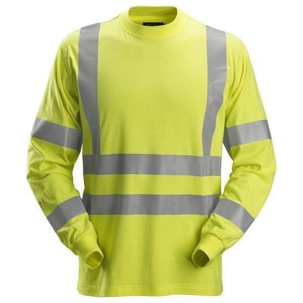 Snickers ProtecWork T - shirt l/ærme Hi - Vis klasse 3 2461 - Sikkerhedsgiganten