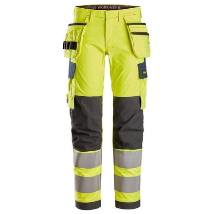 Snickers PW Bukser stretch Hi - Vis med hylsterlommer 6268 - Sikkerhedsgiganten