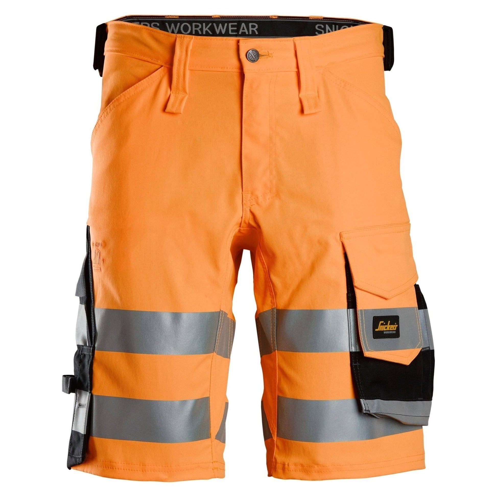 Snickers Shorts stretch Hi - Vis klasse 1 6136 - Sikkerhedsgiganten