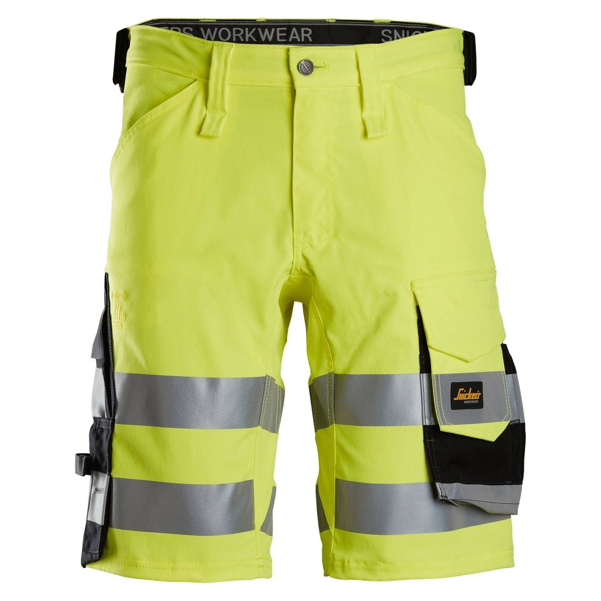 Snickers Shorts stretch Hi - Vis klasse 1 6136 - Sikkerhedsgiganten
