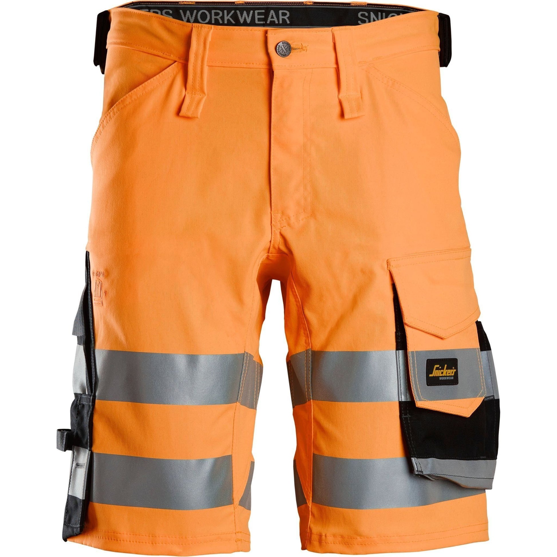 Snickers Shorts stretch Hi - Vis klasse 1 6136 - Sikkerhedsgiganten
