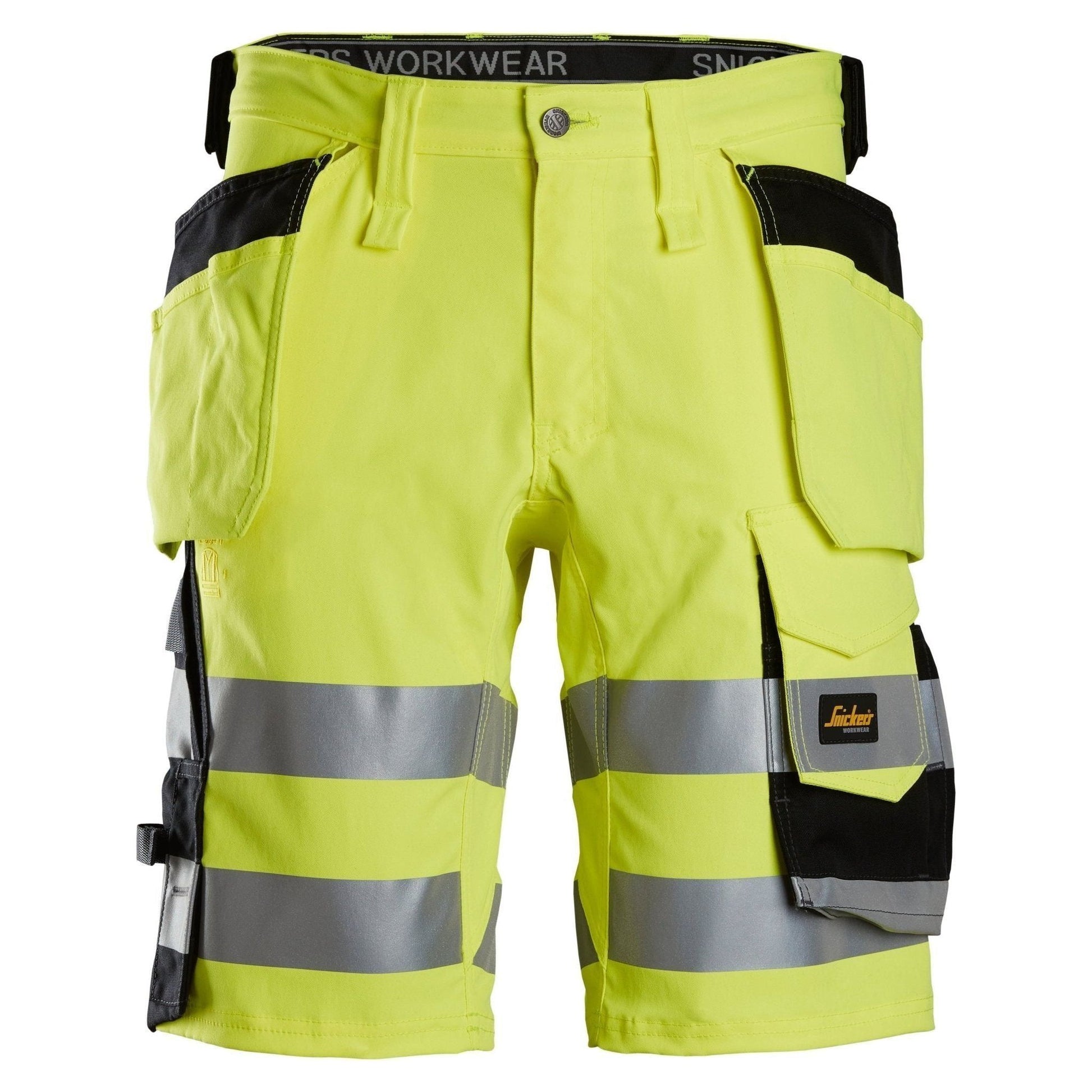 Snickers Shorts stretch med hylsterlommer Hi - Vis 6135 - Sikkerhedsgiganten