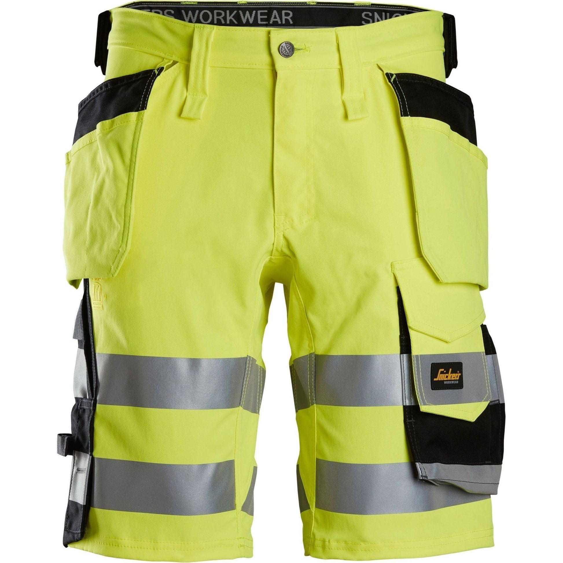 Snickers Shorts stretch med hylsterlommer Hi - Vis 6135 - Sikkerhedsgiganten