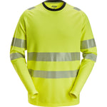 Snickers T - shirt Hi - Vis m/lange ærmer 2431 - Sikkerhedsgiganten