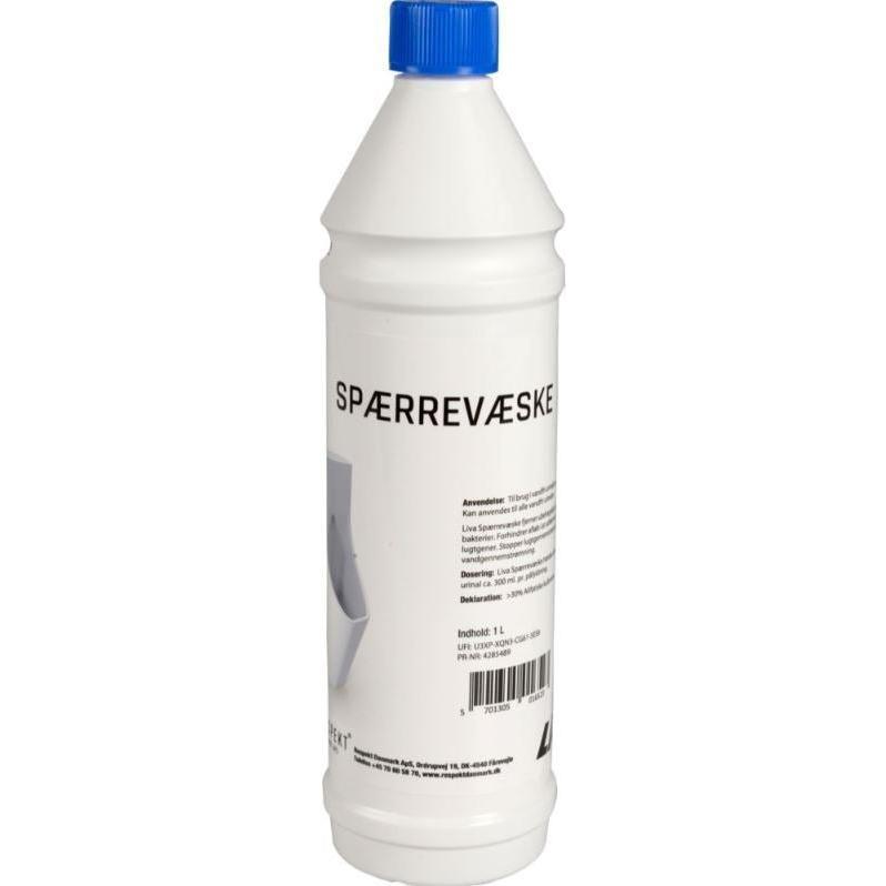 Spærrevæske, Liva, 1 l, til urinaler, uden farve og parfume - Sikkerhedsgiganten