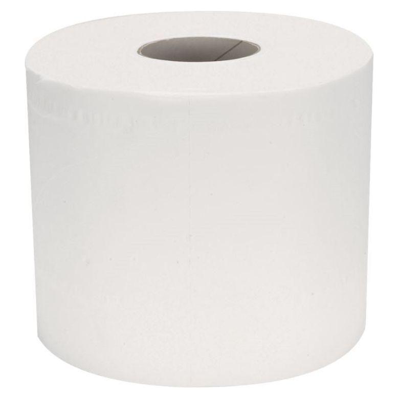 Toiletpapir, neutral, 2 - lags, 33,75m x 9,8cm, Ø10cm, hvid, 100% nyfiber 64 ruller - Sikkerhedsgiganten