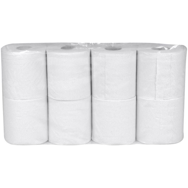 Toiletpapir, neutral, 2 - lags, 34,5m x 9,4cm, Ø10cm, hvid, 100% genbrugspapir - Sikkerhedsgiganten