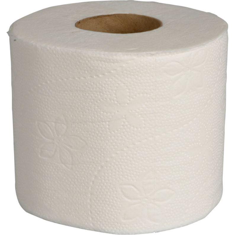 Toiletpapir, neutral, 2 - lags, 44m x 9,5cm, Ø12cm, hvid, 100% nyfiber 56 ruller - Sikkerhedsgiganten