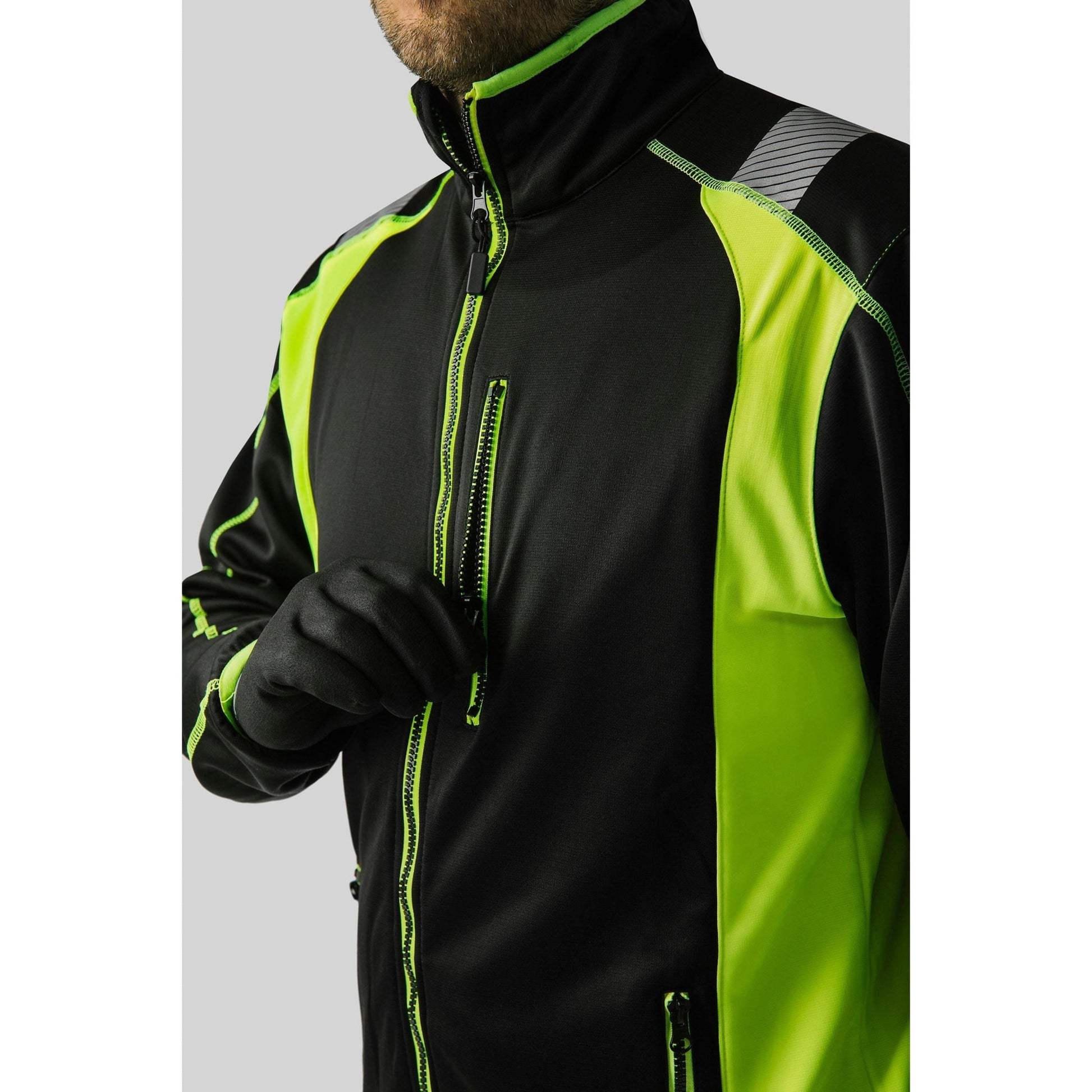 Top Swede 275 Sweatshirt Sort/Hi - Vis Gul – Funktionel og Synlig Arbejdsbeklædning - Sikkerhedsgiganten Sweatshirt