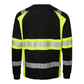 Top Swede langærmet T-shirt Sort/Hi - Vis Gul 601 - Sikkerhedsgiganten T-shirts