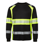 Top Swede langærmet T-shirt Sort/Hi - Vis Gul 601 - Sikkerhedsgiganten T-shirts