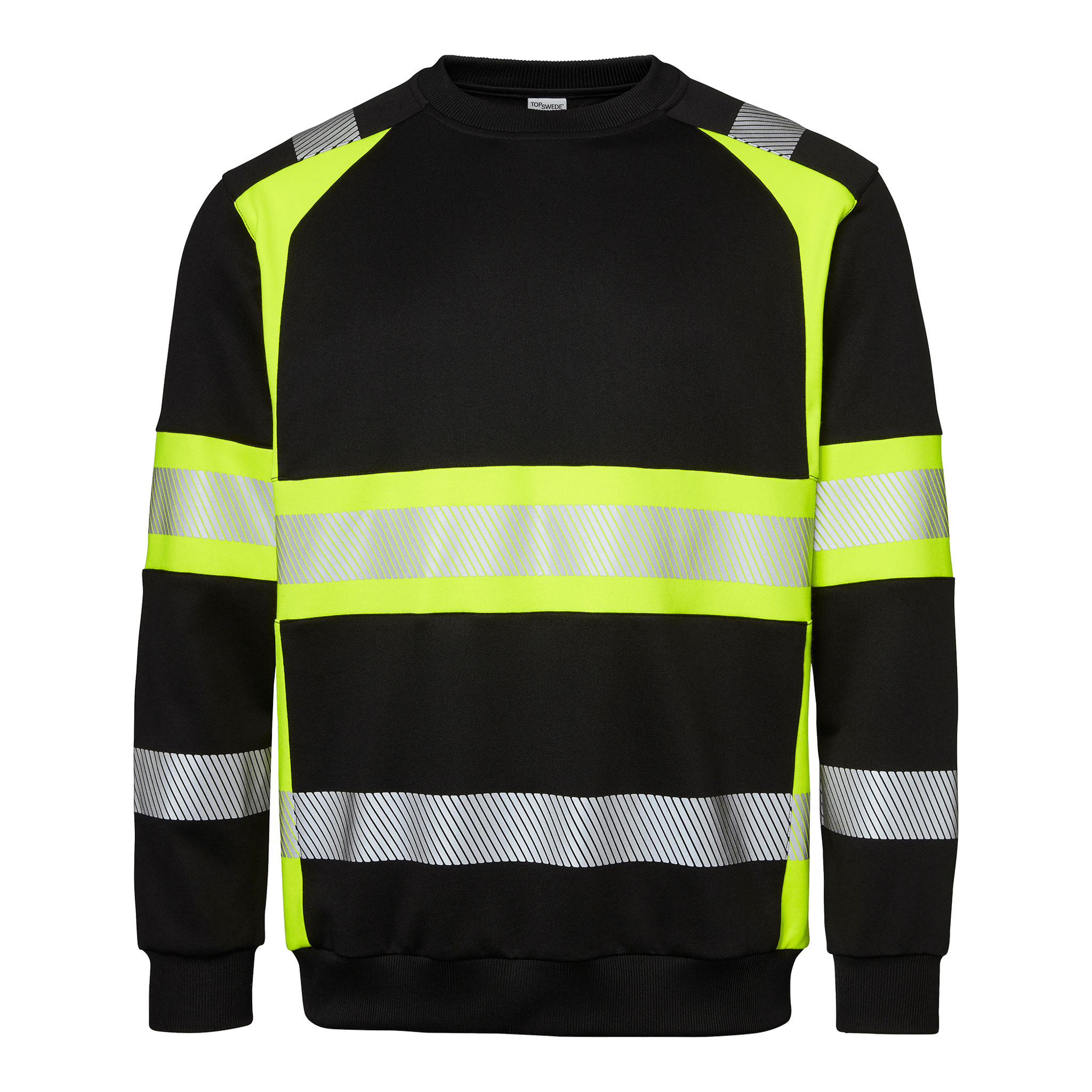 Top Swede Sweatshirt Sort/Hi - His Gul 602 - Sikkerhedsgiganten Sweatshirt