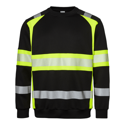 Top Swede Sweatshirt Sort/Hi - His Gul 602 - Sikkerhedsgiganten Sweatshirt
