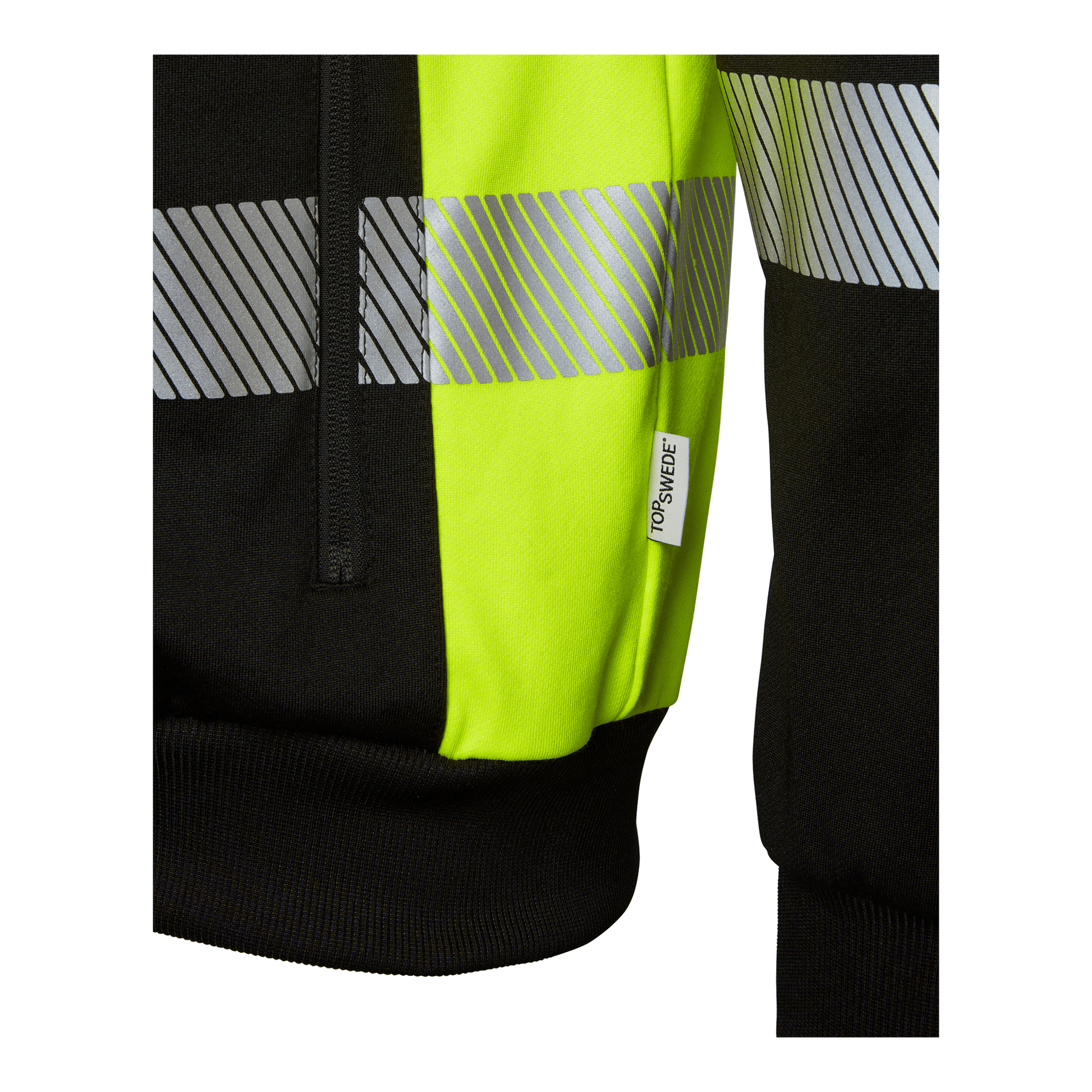Top Swede Sweatshirt Sort/Hi - Vis Gul 603 - Sikkerhedsgiganten Sweatshirt