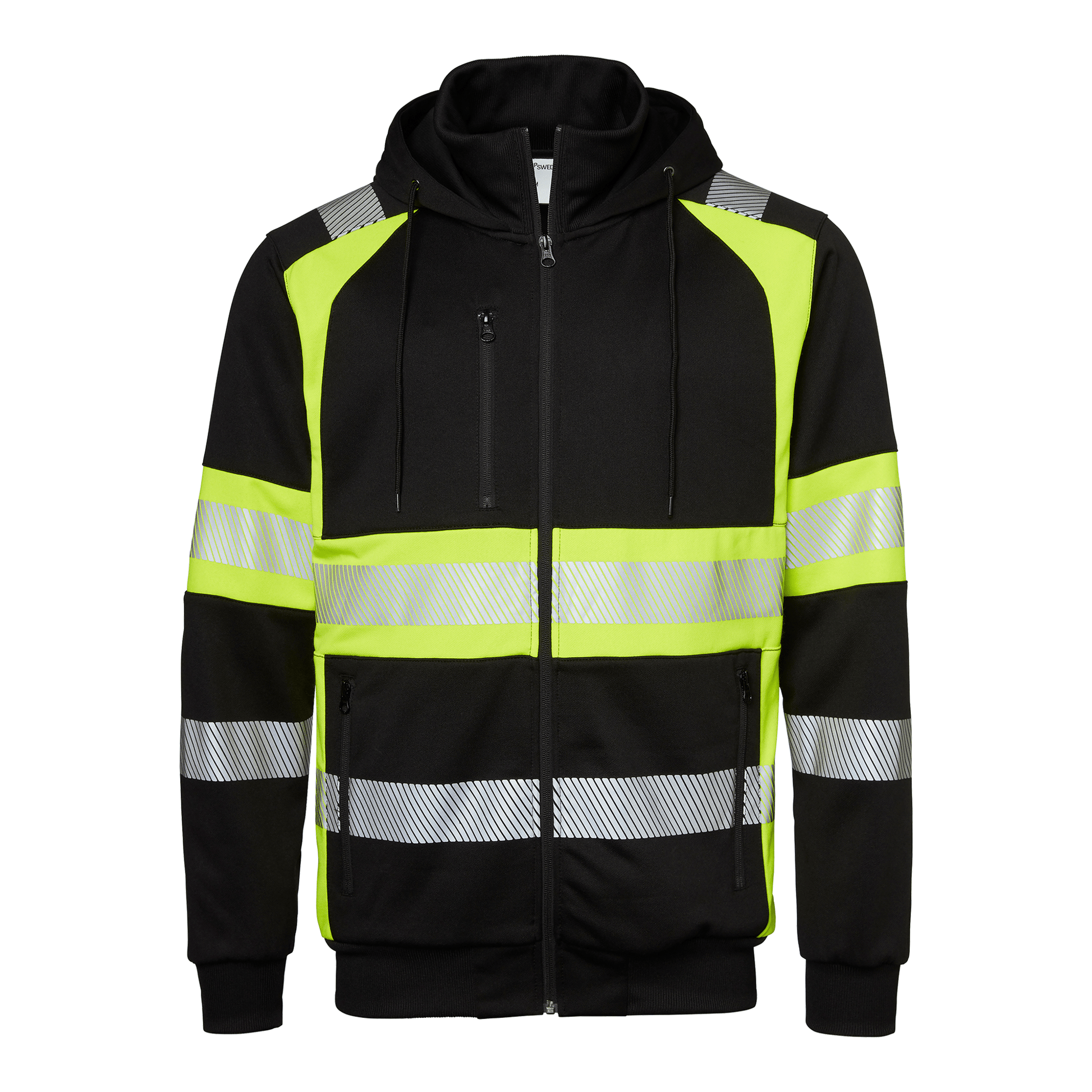 Top Swede Sweatshirt Sort/Hi - Vis Gul 603 - Sikkerhedsgiganten Sweatshirt