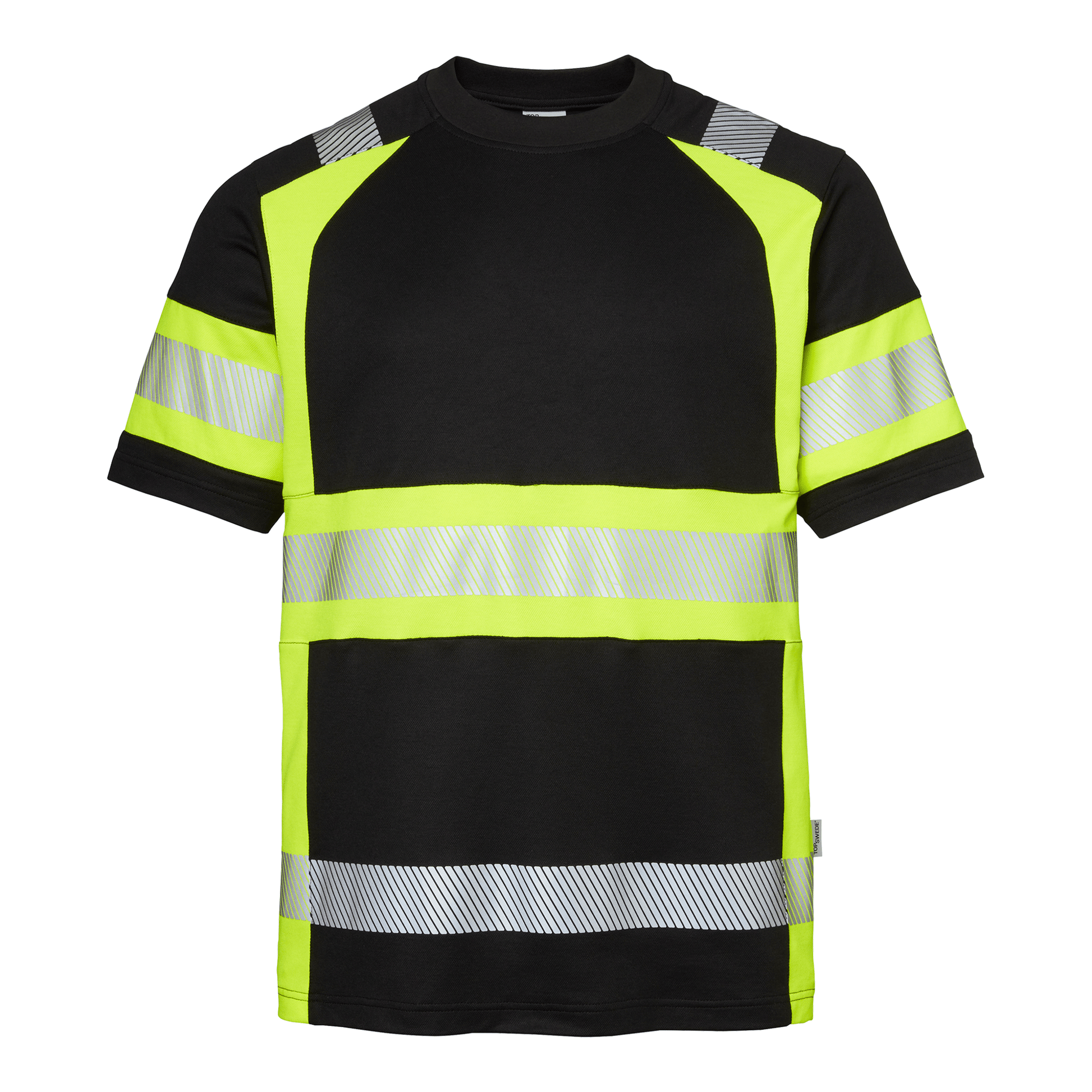 Top Swede T-Shirt Sort/Hi - Vis Gul 600 - Sikkerhedsgiganten T-shirts