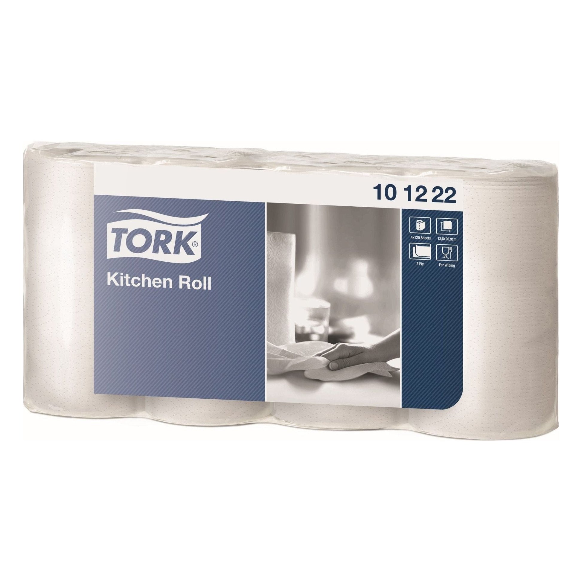 Tork 101222 køkkenrulle plus hvid 2 lag 120 ark 32 ruller - Sikkerhedsgiganten