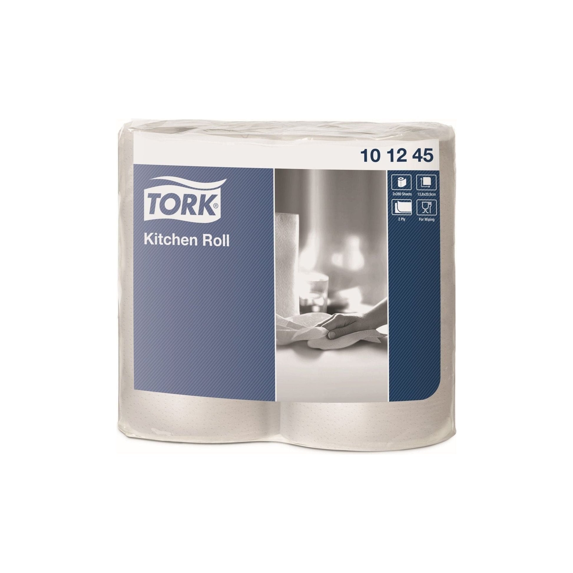 Tork 101245 køkkenrulle plus extra lang hvid 2 lag 280 ark 14 ruller - Sikkerhedsgiganten