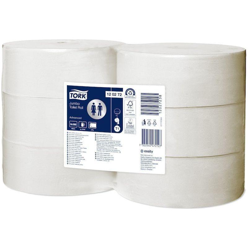 Tork 120272 Advanced Midi Jumbo toiletpapir 6 ruller 360 meter T1 - Sikkerhedsgiganten