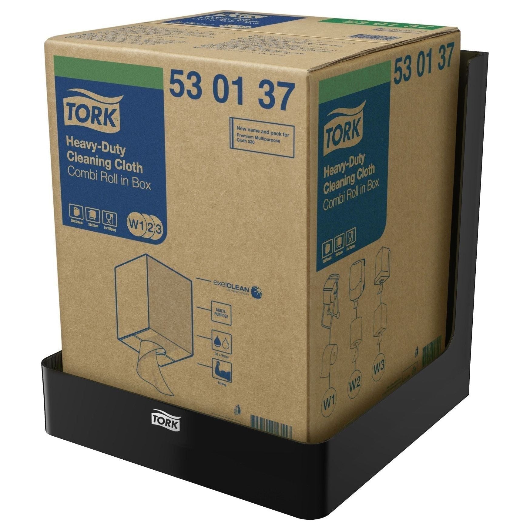 Tork 207210 Performance Wiper - Pack dispenser sort W3 - Sikkerhedsgiganten