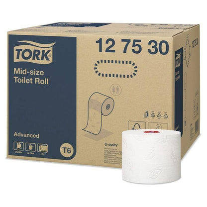 Tork Advanced midi toiletpapir 2 lag 27 ruller T6 127530 - Sikkerhedsgiganten