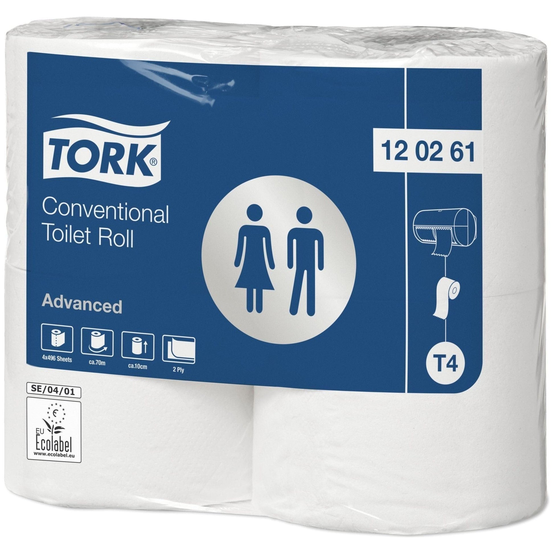 Tork Advanced toiletpapir hvid 2 lag 24 ruller 120261 T4 - Sikkerhedsgiganten