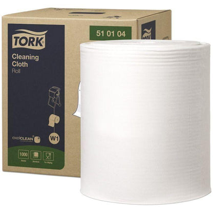 Tork aftørringsklud hvid 380 meter 1000 ark W1 510104 - Sikkerhedsgiganten