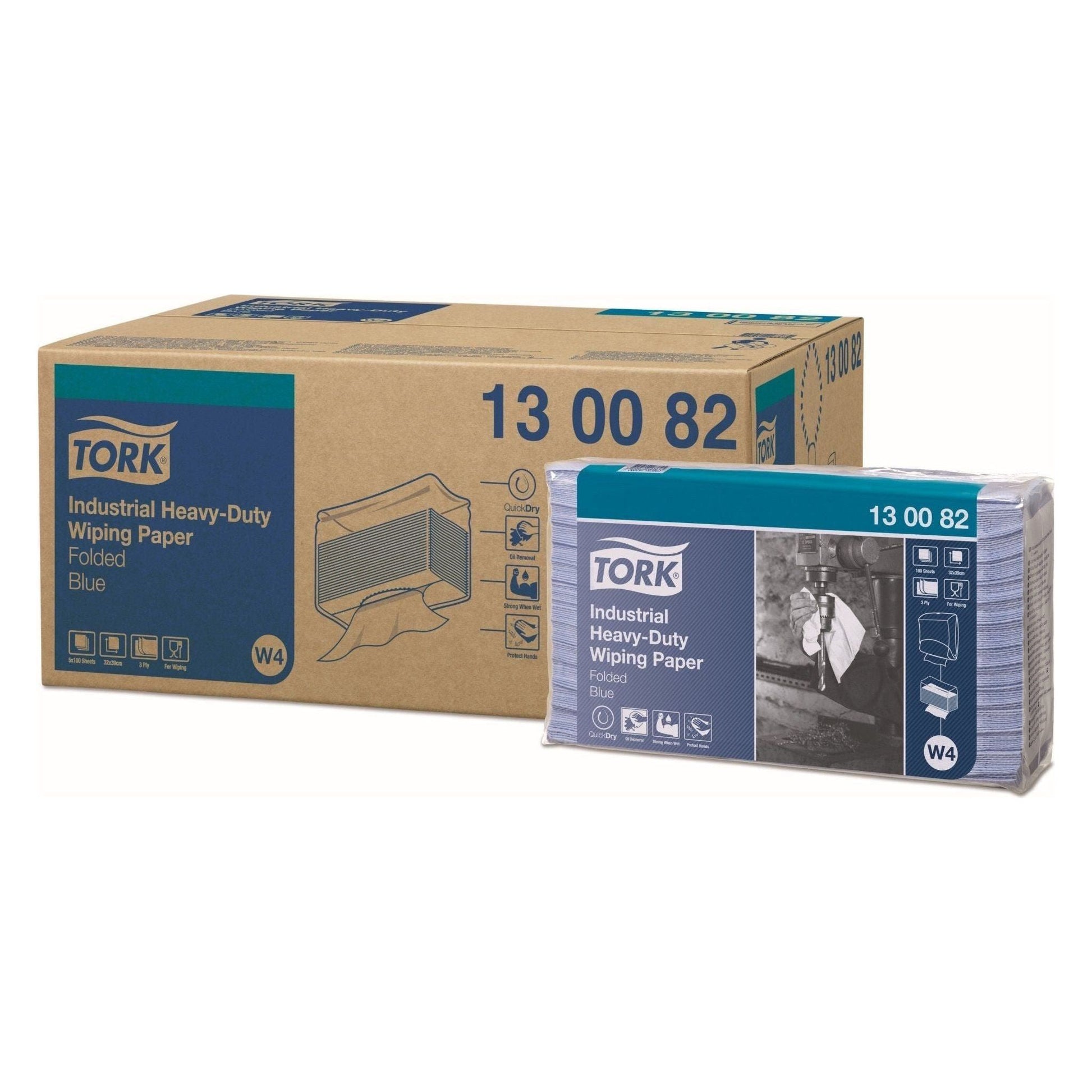 Tork Ekstra Kraftig Top - Pack blå 3 lag 500 ark W4 130082 - Sikkerhedsgiganten
