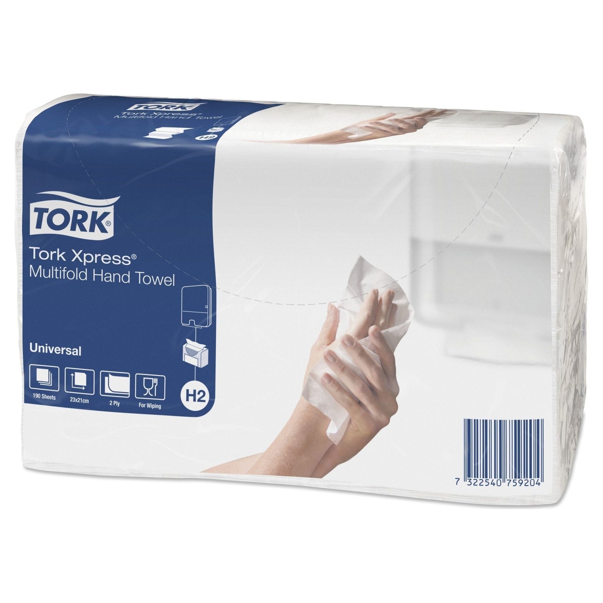 Tork Universal håndklædeark 471146 2 - lag hvid 3800 ark H2 - Sikkerhedsgiganten