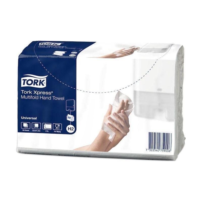 Tork Xpress® Multifold Håndklædeark, Hvid 471103 H2 - Sikkerhedsgiganten