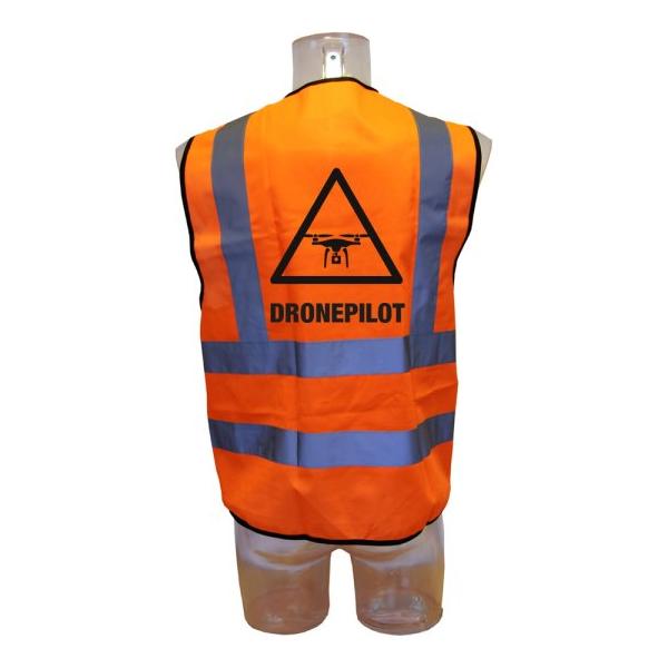 Trafikvest EN20471 Dronepilot Orange - Sikkerhedsgiganten