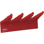 Vægophæng til redskaber, Vikan, 24x17x6cm, rød, PP, 3 redskaber - Sikkerhedsgiganten