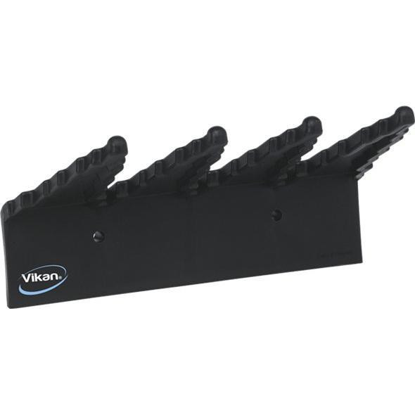 Vægophæng til redskaber, Vikan, 24x17x6cm, sort, PP, 3 redskaber - Sikkerhedsgiganten
