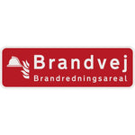 Vejskilt Brandvej Brandredningsareal - Sikkerhedsgiganten