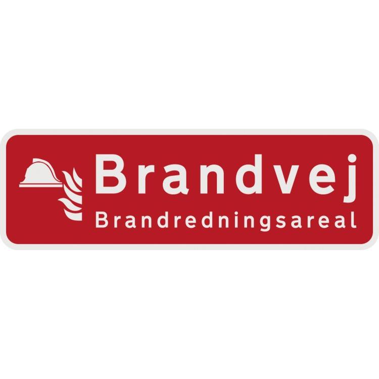 Vejskilt Brandvej Brandredningsareal - Sikkerhedsgiganten