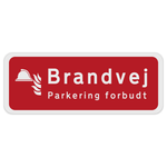 Vejskilt Brandvej parkering forbudt - Sikkerhedsgiganten