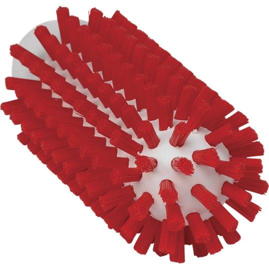 Vikan Rørbørstehoved 14cm, Ø5cm, rød, PP/polyester/rustfrit stål, stive børstehår 53805 - Sikkerhedsgiganten