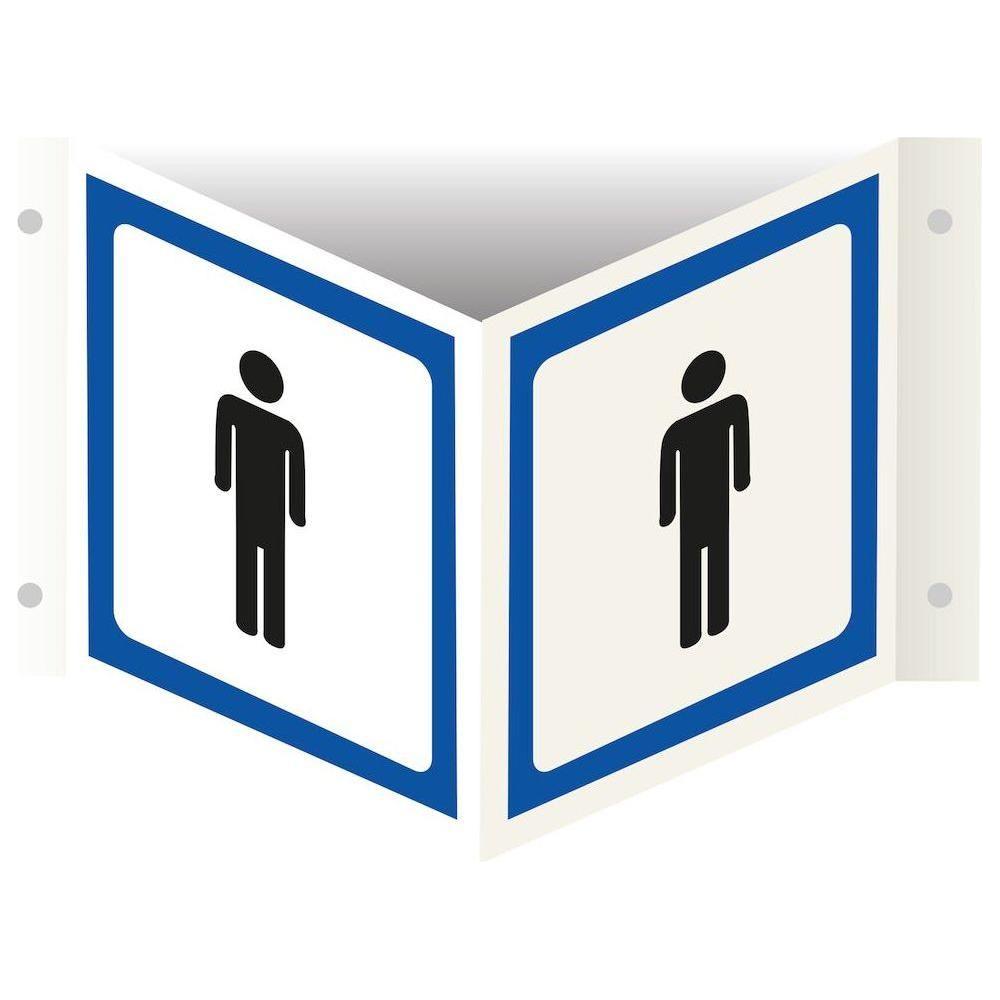 Vinkelskilt Herre toilet - Sikkerhedsgiganten