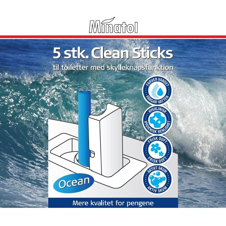 WC Clean Sticks Ocean 5 stk - Sikkerhedsgiganten